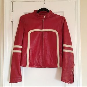 Wilsons Leather Red Racing Jacket, Sz S